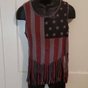Miami Style fringe American flag top